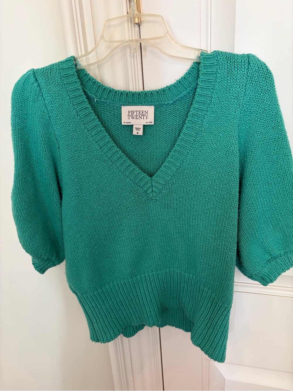 Fifteen Twenty Green Sweater Small